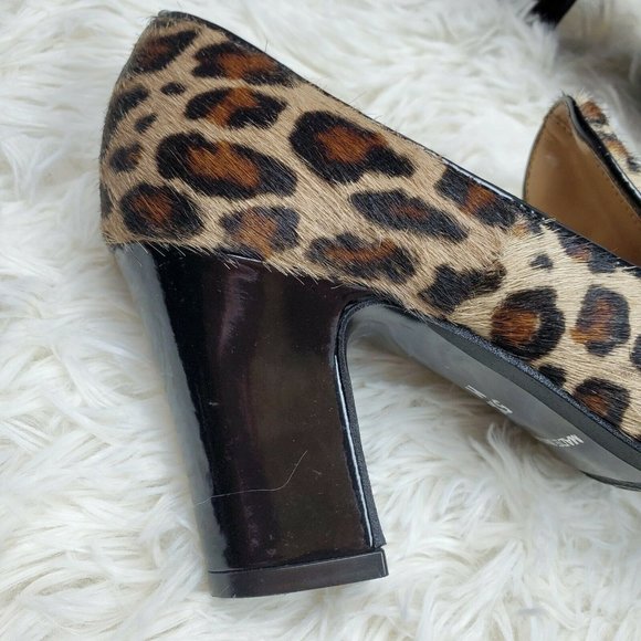 Sesto Meucci Mystee Calf Hair Heels Block Heels 5.5M - Picture 5 of 6